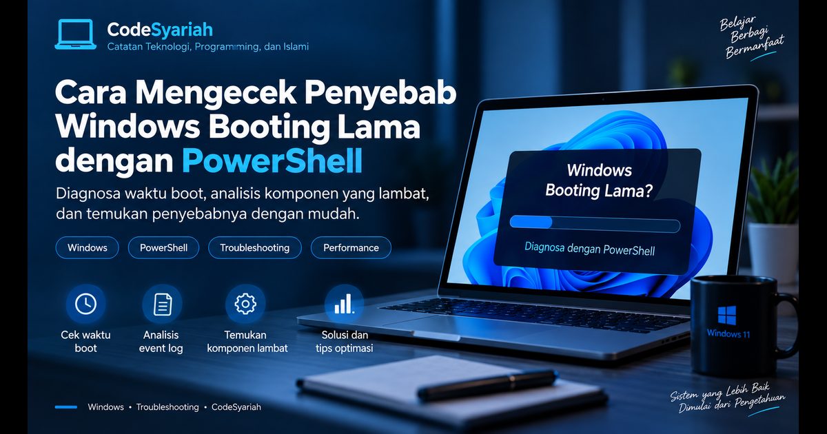 Cara Mengecek Penyebab Windows Booting Lama dengan PowerShell