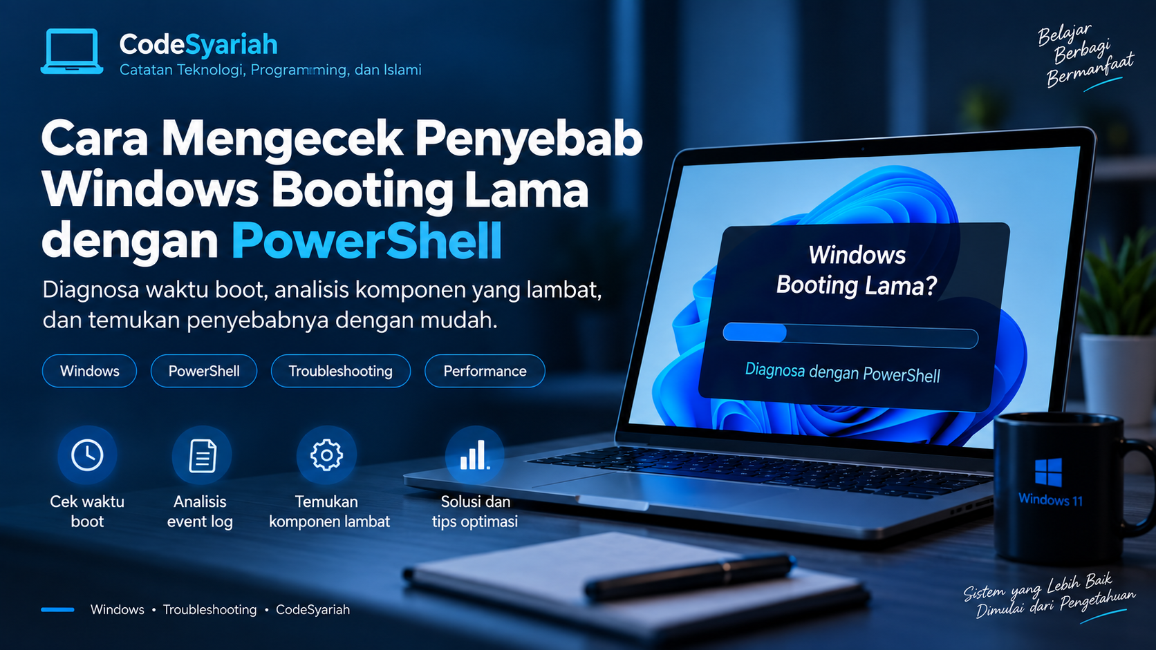 Cara Mengecek Penyebab Windows Booting Lama dengan PowerShell