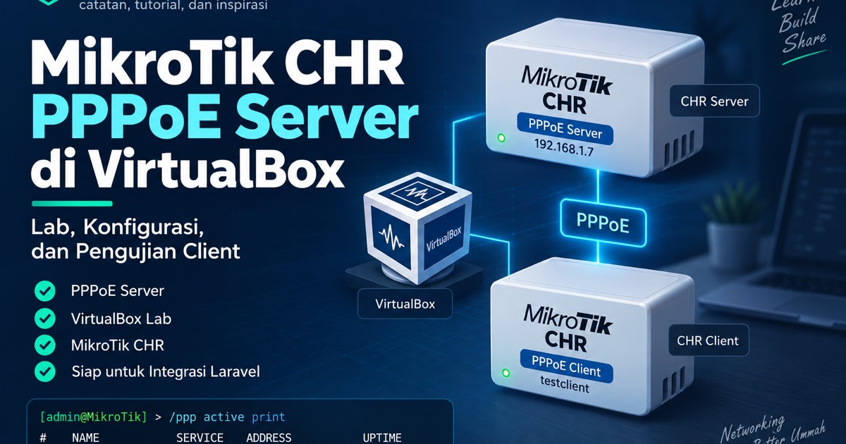 Cara Membuat PPPoE Server MikroTik CHR di VirtualBox