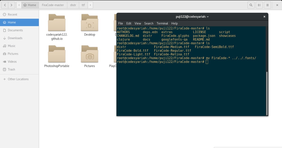 Install fonts di linux